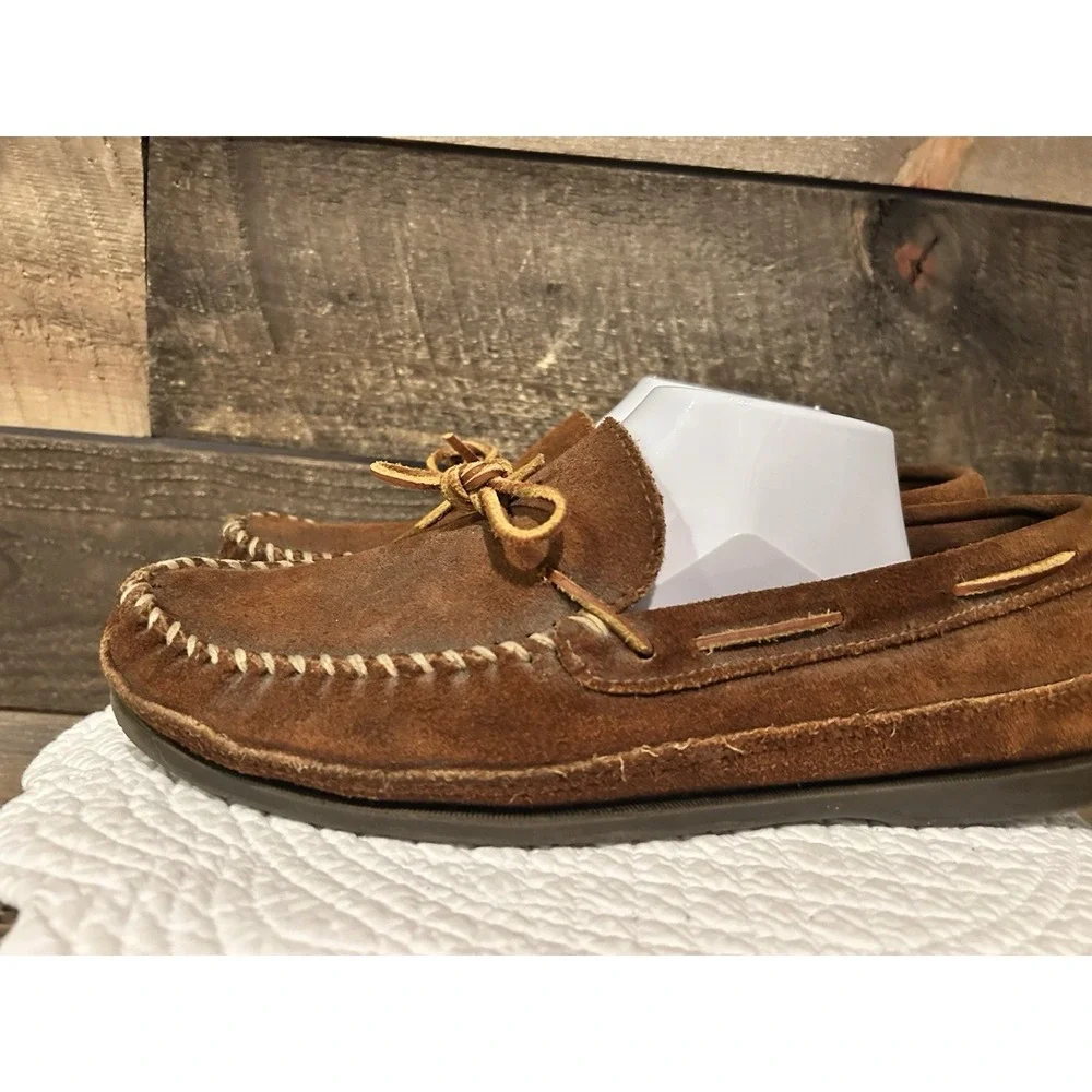 Men's Minnetonka Essential Hardsole Brown Ruff Size‎ 12